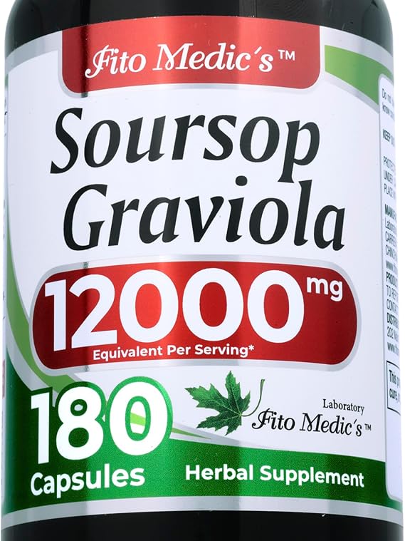 Lab | Soursop Supplement | Graviola | 180 Capsules | Soursop Graviola Caps