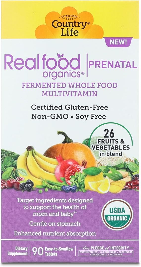 Country Life Realfood Organics Prenatal Multivitamin, 90 Talets
