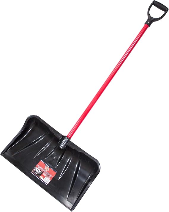 Bully Tools 22" Combo Snow Shovel Pusher Fiberglass Handle, Made in USA.