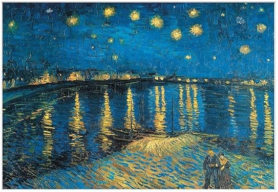 VINCENT VAN GOGH - NIGHT AT THE RHONE Print