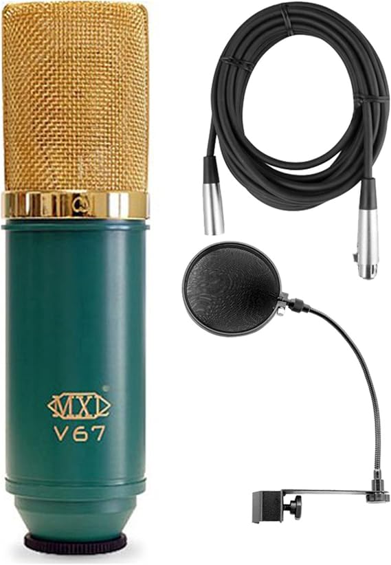 MXL-V67G Large Diaphram Condensor Microphone w/Mic Cable and Pop Filter