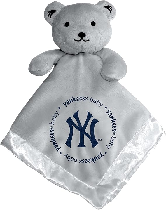 BabyFanatic Gray Security Bear - MLB New York Yankees - Officially Licensed Snuggle Buddy