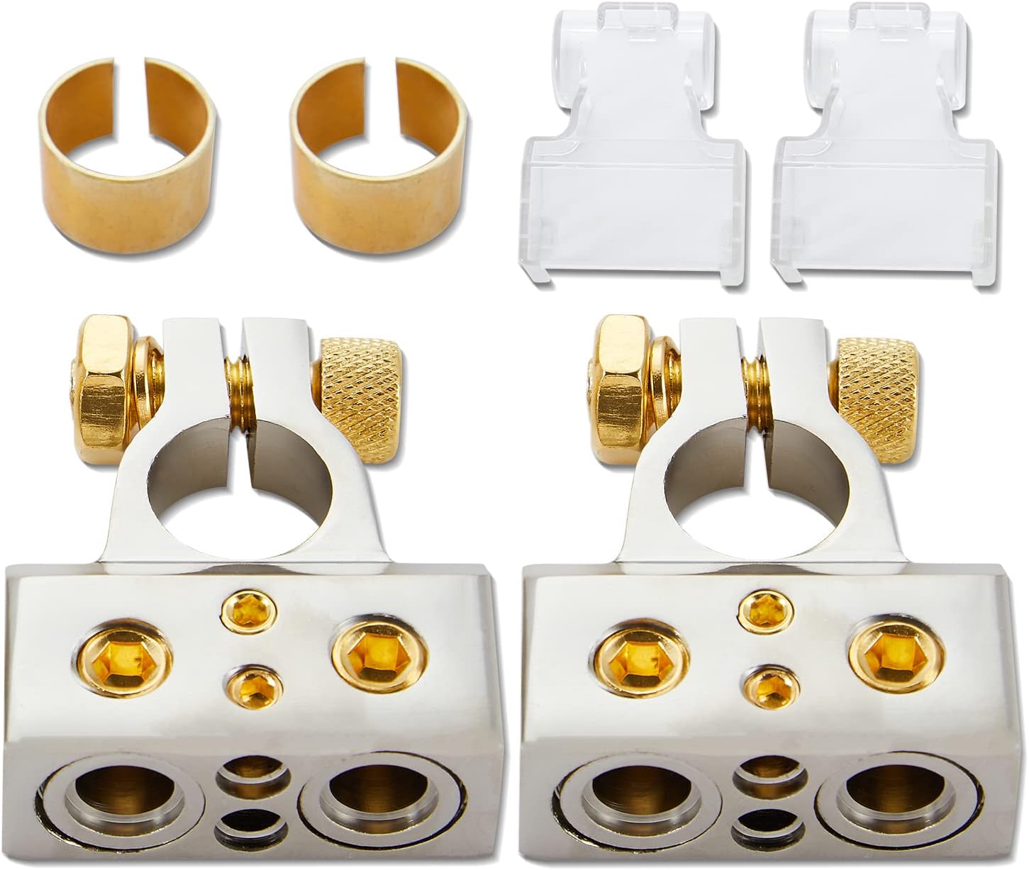 024810 AWG Gauge Positive & Negative Battery Terminal Clamp-GlodPair with Cover LGB-51