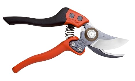 Bahco BAHPX-M2-L ERGO Professional Pruning Tool For Precision Cutting Performance, 8" Length with 3/4" Cutting Capacity, Elastomer Coated Fixed Soft Grip Handle, Left-Hand Design, Medium Size