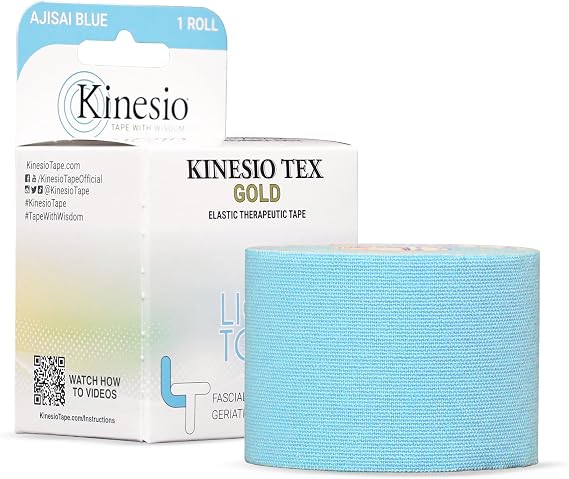 Kinesio Taping - Elastic Therapeutic Athletic Tape Tex Gold Light Touch - Ajisai Blue 2 in. x 16.4 ft