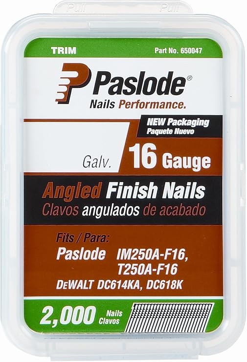 Paslode 650046 1-3/4" by 16 Gauge 20 Degree Angled Finish Nail, 2, 000 per Box