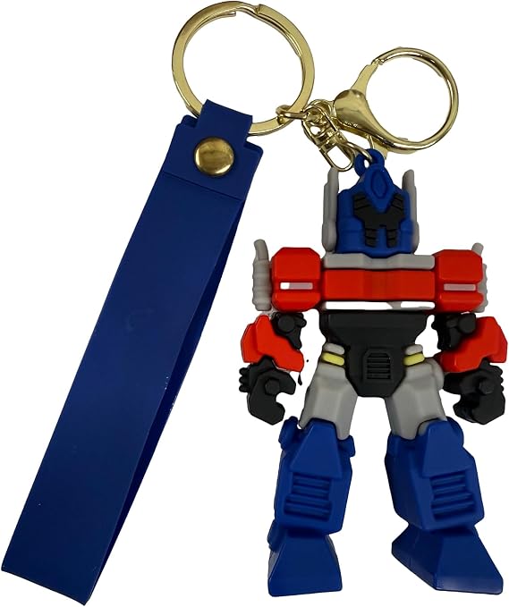 TCB Creations Optimus Transforming Robots 3D Character Silicone Charm Keychain