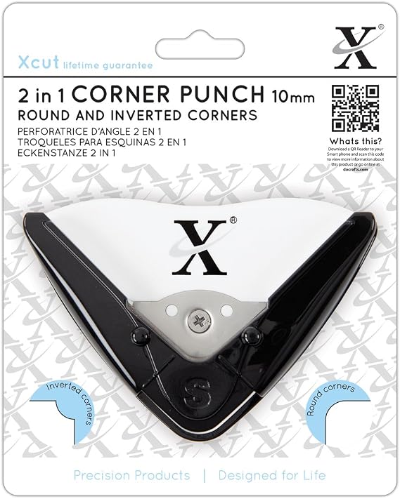 Xcut 10 mm 2-in-1 Corner Punch Black/White