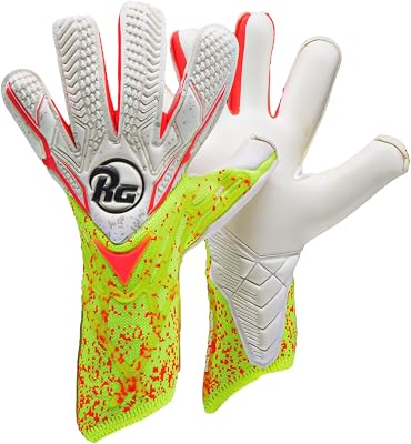 RG ZIMA Goalkeeper Gloves - Hybrid Roll Negative Cut | Giga German Latex Palm Grip Protection | L-Derma Fit Technology Lightweight Backhand | 2D PunchZone Wrist Fit All-Weather Soccer Gloves
