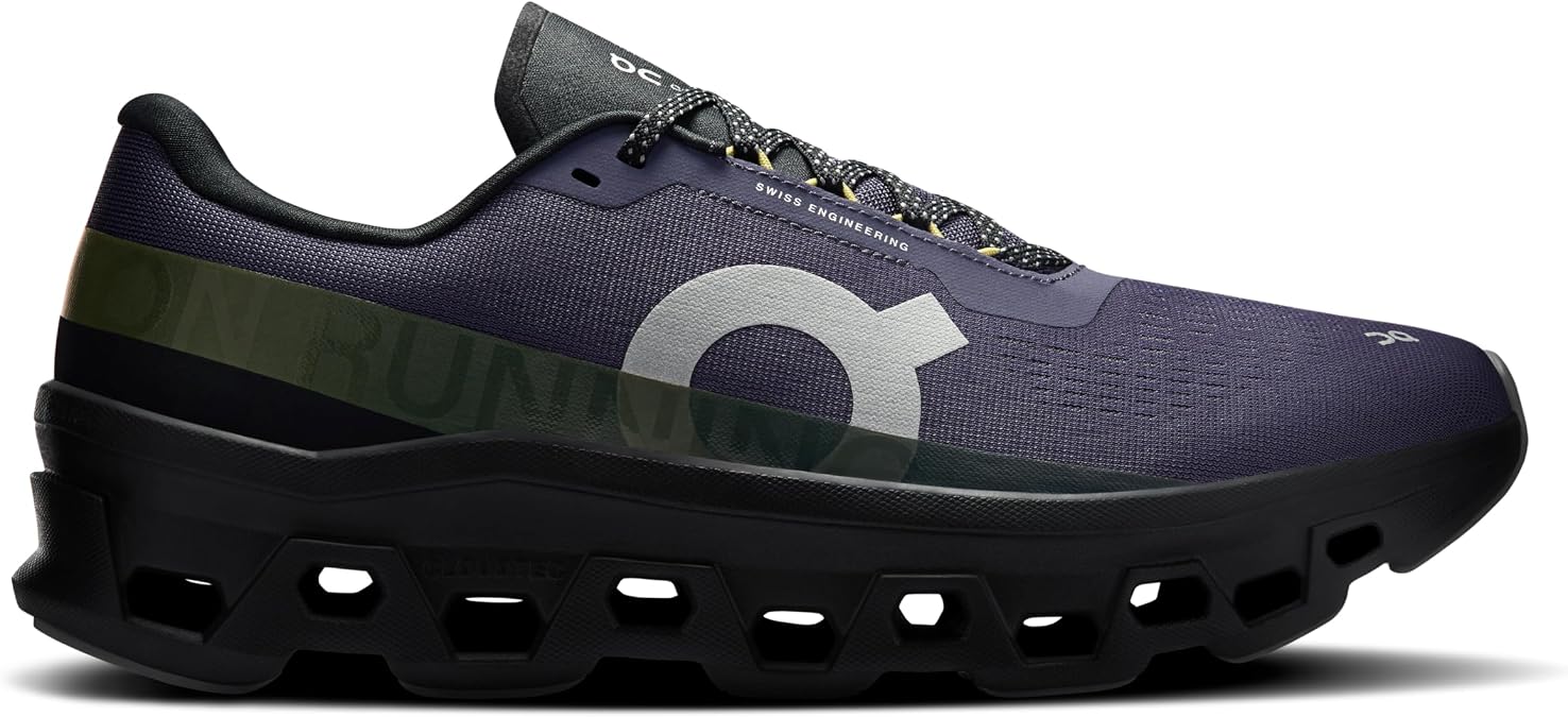 On Men's Cloudmonster 1 Sneakers, Flint/Black, 11 Medium US