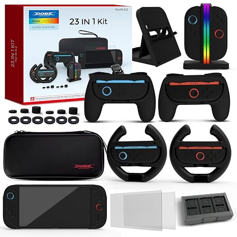 Accessories Bundle Compatible with Nintendo Switch 2, Fast Charging Dock