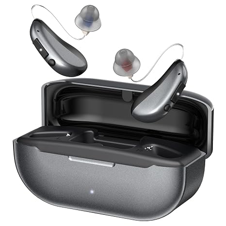 Hearing Aids for Seniors, 16-Channel Rechargeable | Hearing Amplifiers, Noise Reduction, 5 Volume Levels, Clear Sound, Easy to Use, No Bluetooth Required, Comfortable Fit