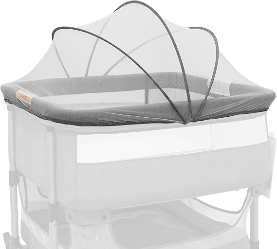 Mosquito Net for Twin Bassinets to Keep Pets & Bugs Out for Baby, Pack n Play Cover, Two-Way Zipper, Breathable Mesh, Portable with Storage Bag