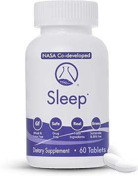 Sleep - Natural Sleeping Aid Supplement Tablets with Valerian Root, Passionflower, Magnesium, Melatonin, Soothing Herbs for Relaxation, Recovery and Sleep - NASA Technology, 60 ct