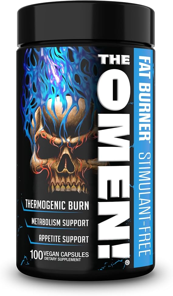 JNX SPORTS The Omen! NonStimulant Thermogenic Fat Burner for Men & Women | Weight Loss Supplement, CaffeineFree & Appetite Suppressant | 100 Capsules