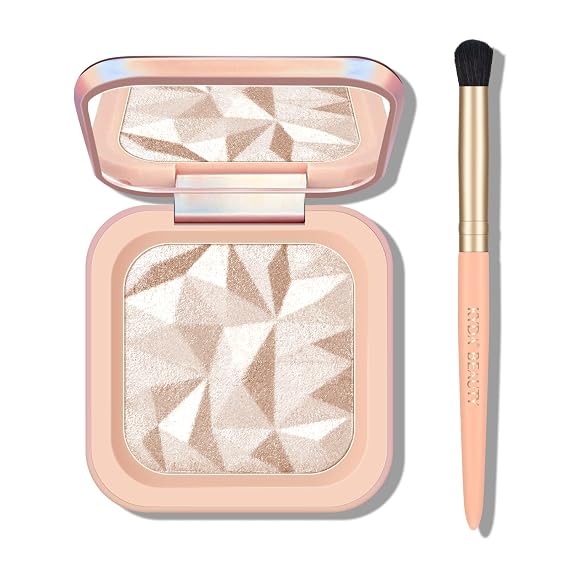High Glossy Face Highlighter Palette, Luminous Face Illuminator Palette, Natural Glow Finish, Pearl Shimmer Smooth Baked Powder for a Radiant Glow, Lasting Sparkling Highlighter Makeup- DAWN GLOW