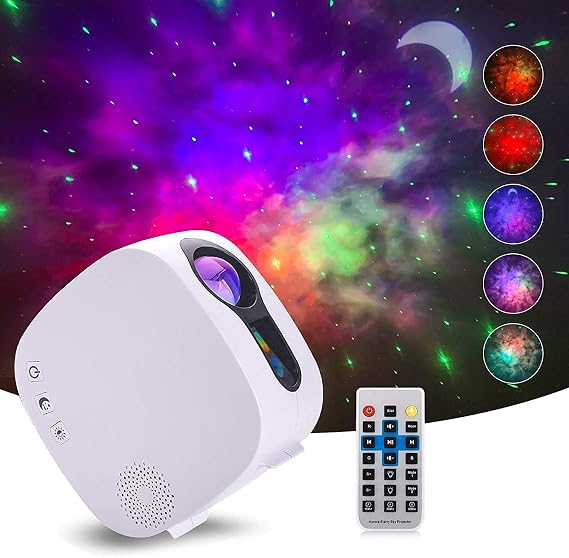 itayak Galaxy Projector,Night Light Star Projector with Bluetooth Speaker, Remot Control LED Nebula Cloud Gift for Kids Room Bedroom Decor, Accompany,Night Light Ambiance