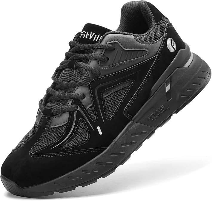 FitVille Men's Wide Walking Shoes, Extra Wide Sneakers - Rebound Core