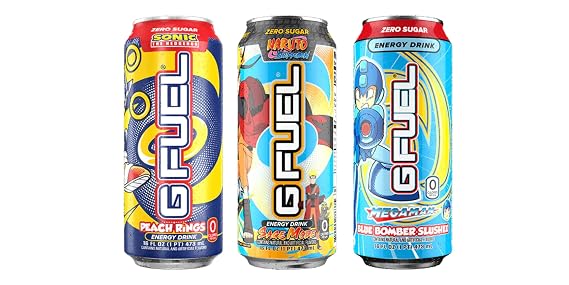 Extreme Energy G Fuel Energy Drink Variety Packs 16 ounce cans 12 pack (3 Flavor Variety Pack)