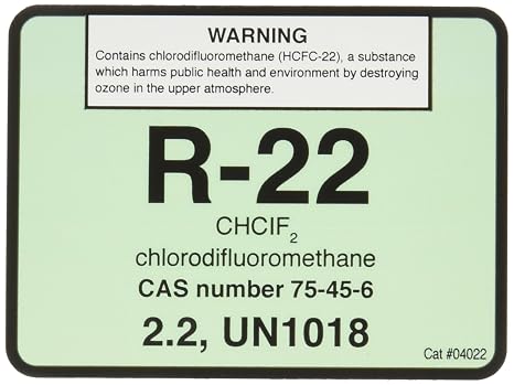 Diversitech R-22 Cylinder Tank Labels (04022), 3 * 4 inches