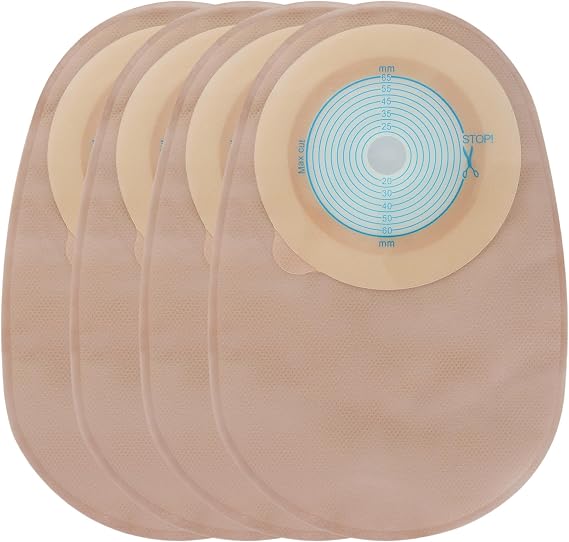 VLOOKUP 20 PCS Colostomy Bags,Ostomy Supplies,One-Piece Closed Ostomy Bags for Ileostomy Stoma Care