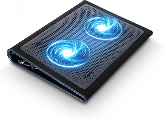 Targus 17 Inch Dual Fan Lap Chill Mat - Soft Neoprene Laptop Cooling Pad for Heat Protection, Fits Most 17 Laptops and Smaller - USB-A Connected Dual Fans for Heat Dispersion AWE55US