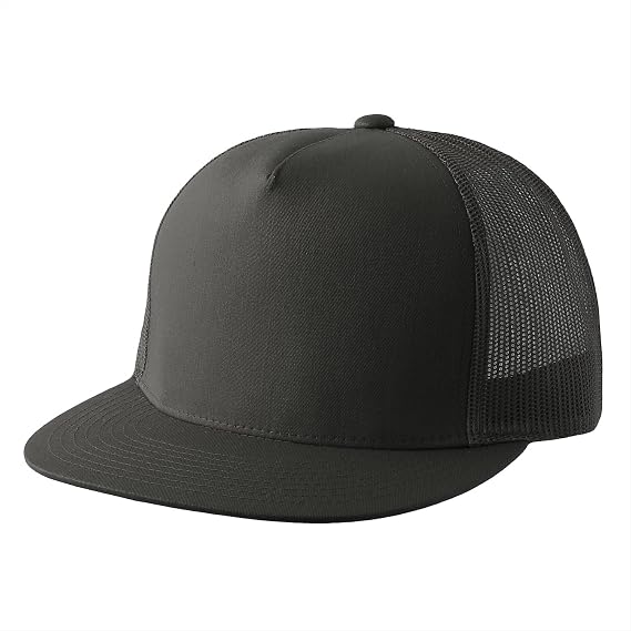 2040USA Yupoong Classic Two Tone Trucker Snapback Hat - 6006 by Flexfit (One Size, Charcoal)
