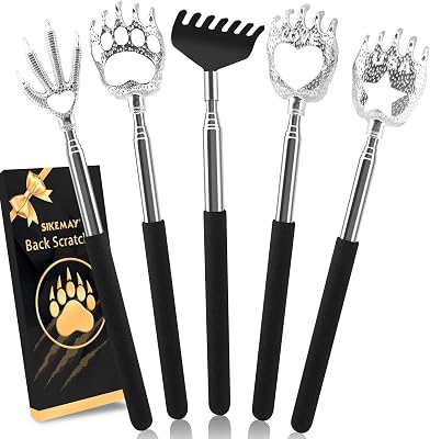 SIKEMAY 5 Pack Back Scratcher, Stocking Stuffers for Men Women Adults Teens Boys Kids, Adults Prizes, Small Gifts for Christmas Valentines Birthdays Fathers Day, Funny White Elephant Gag Gifts