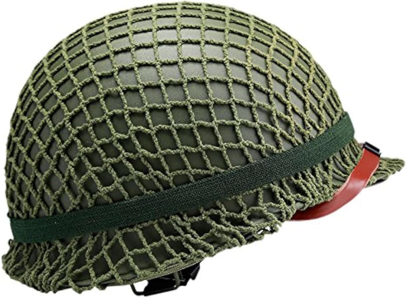 Replica WW2 US M1 Helmet Steel Field Green Net Cover Eyebelt Replica