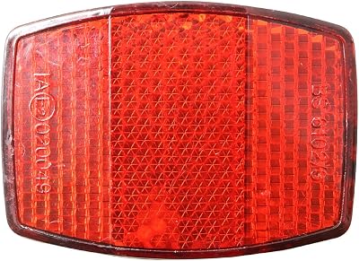 Handlebar Mount Safe Bicycle Reflector Reflective Front Rear Warning Light Bike Accessories, Red
