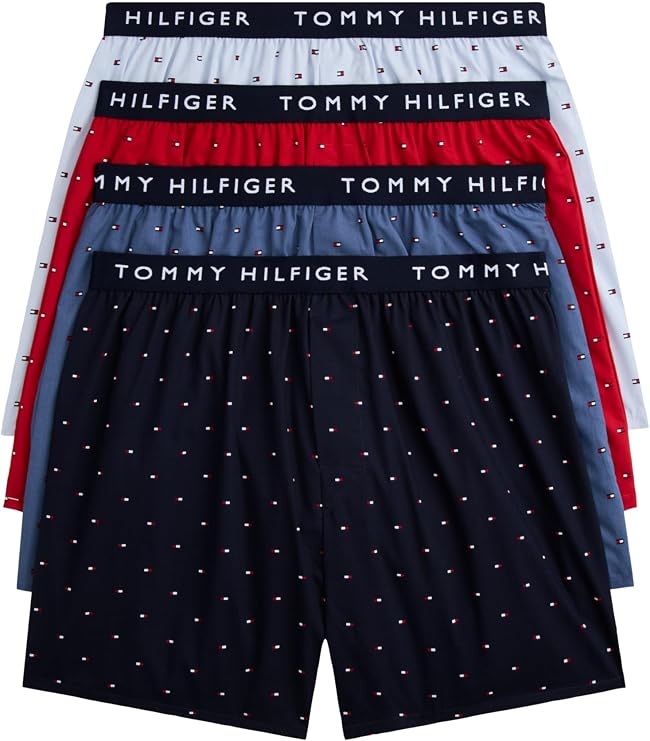 Tommy Hilfiger Woven Cotton Boxer 4-Pack