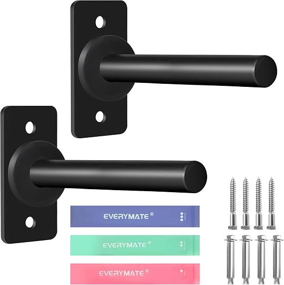 EVERYMATE Weight Plate Rack, Wall Mount Weight Plate Holder for Bumper Plates, Max Weight Capacity 330 lb, Home Gym Organizer