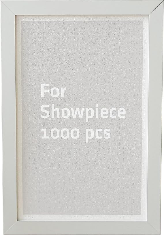 Pintoo Jigsaw Puzzle Frame Tailor-Made for Pintoo's 1000 Pieces Puzzle ONLY - Cool Gray - Effortless & Toolless Assembly NO Glue Required [W1032]