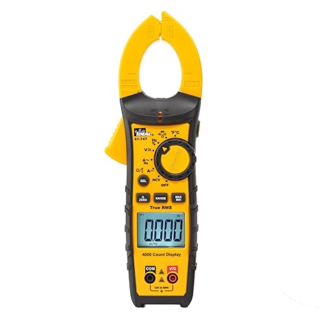 IDEAL Electrical 61-747 TightSight 400 Amp 600-Volt Digital Truerms AC/DC Clamp Meter, CAT III 600V, Dual Backlit Displays, Flashlight, NCV 40600V, Temp, Continuity, Capacitance, Diodes, Probe Holder