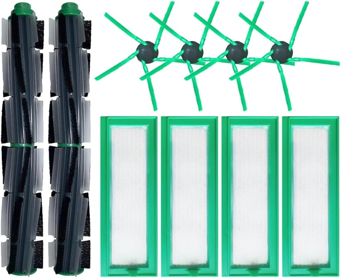 Replacement ，Compatible With Vorwerk Kobold VR200 VR300 Robot Vacuum Cleaner Main Roller Brush Side Brush Hepa Filter Spare Parts AccessoriesSet A