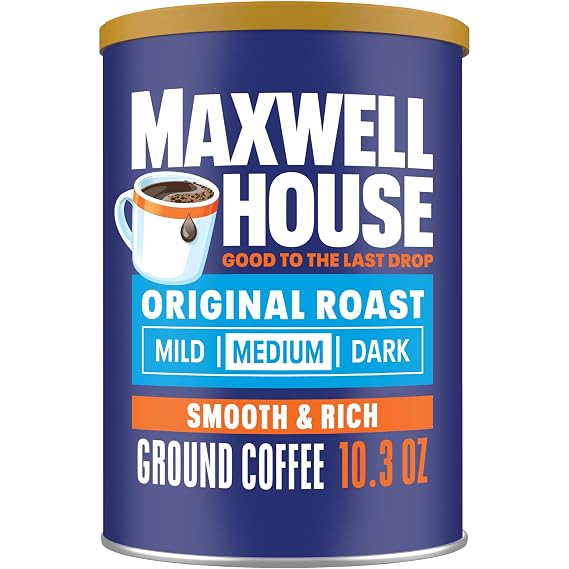 Maxwell House Ground Coffee, Original Roast, 10.3 oz Canister