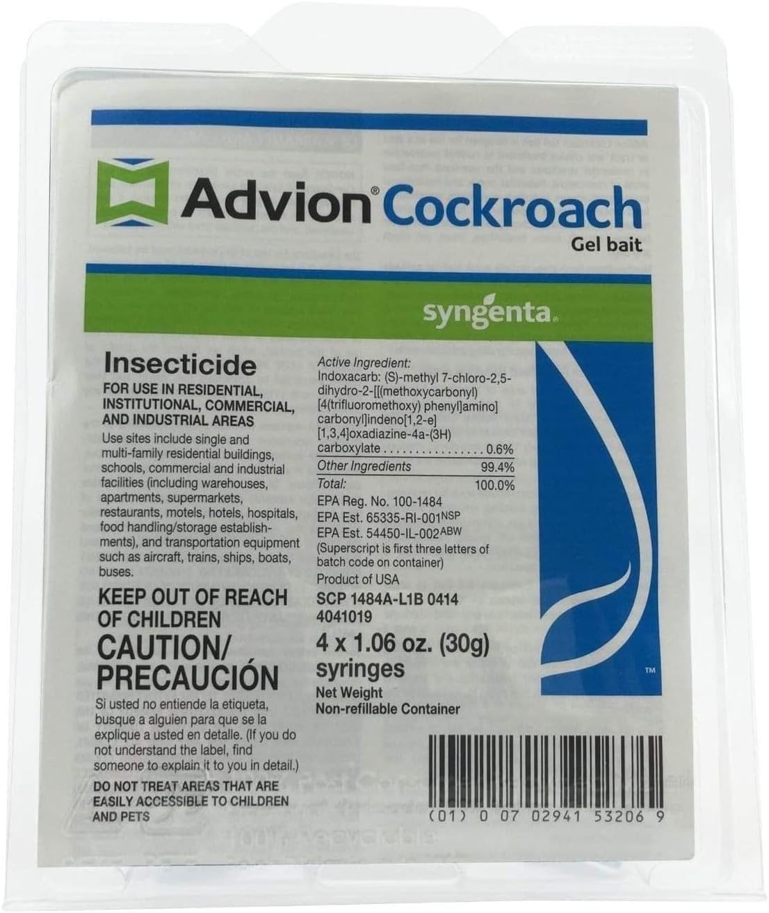 Advion Cockroach Gel Bait, 10 Pack 40 Tubes x 30-Grams, German Roach Insect Pest Control, Indoor and Outdoor Use, Roach Killer Gel for American, German and Other Major Cockroach Species