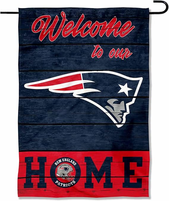 New England Patriots Welcome Home Decorative Garden Flag Double Sided Banner