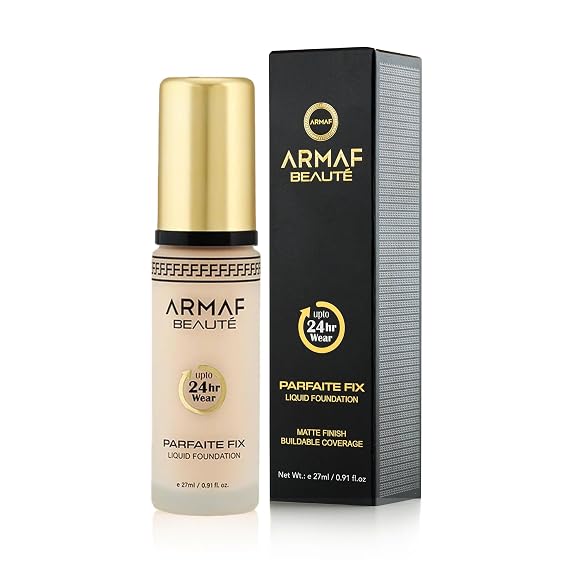 Armaf Beaute Parfaite Fix Liquid Foundation Makeup - Water Resistant, Lasts Up To 24 Hours - 27 ml/0.91 fl.oz