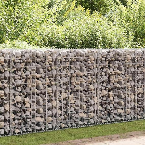 Myheimly Gabion Stone Gabion Wire Basket Wall Pillar Wall Wire Basket for Outdoor Use Gabion Basket Stone Gabion Galvanised Iron Gabion 100 x 50 x 30 cm
