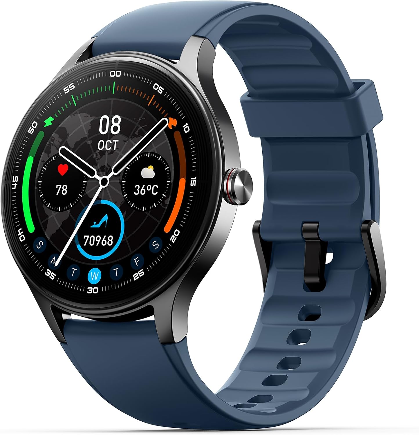 Smart Watches for Men Women, 1.27" HD 40mm Round Smartwatch with Bluetooth Calls MakeAnswer,Fitness Tracker with Heart RateSp02Sleep Monitor,110 Sport Modes IP68 Waterproof