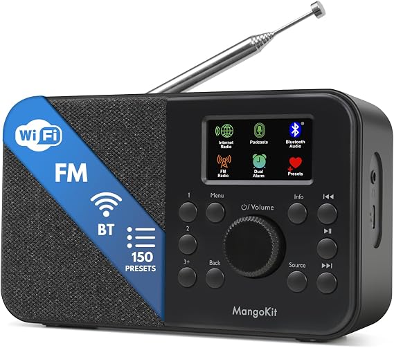 SR-L Radio, Bluetooth, FM & Internet, 150 Presets- Black