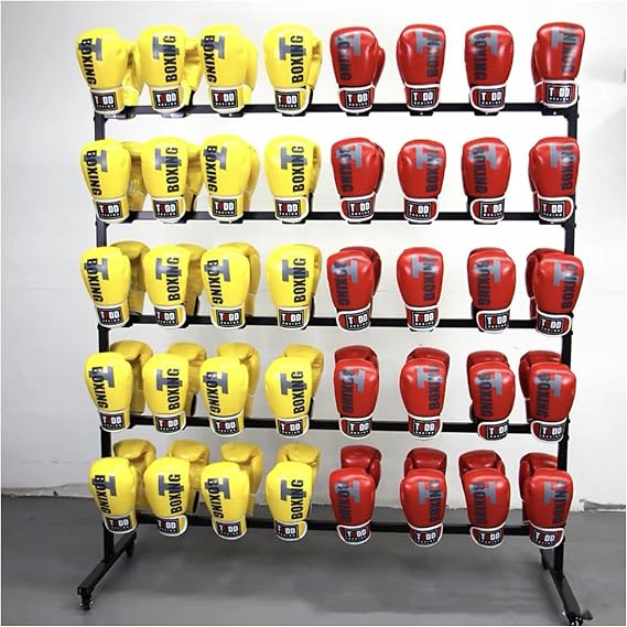 Glove Storage Rack Gym Boxing Glove Rack Professional Hanging Glove Display Stand for Gym Training Facility,40 Pair with Wheel