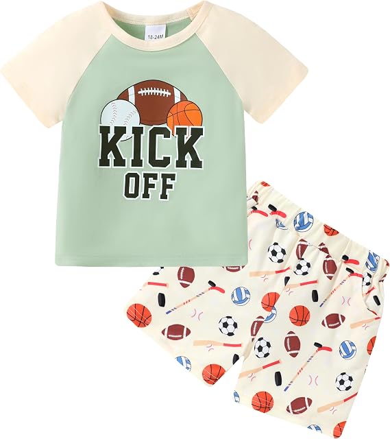 YALLET Toddler Baby Boy Clothes Boys Summer Outfits 1-5T Short Sleeve T-Shirt + Shorts 2Pcs Baby Casual Clothing Set