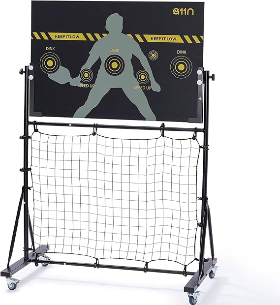 [Upgraded] A11N Pickleball Practice Rebounder, Adjustable Angle Dual-Sided Pickleball Dink Pad - Dink Board for Forehands Backhands Training