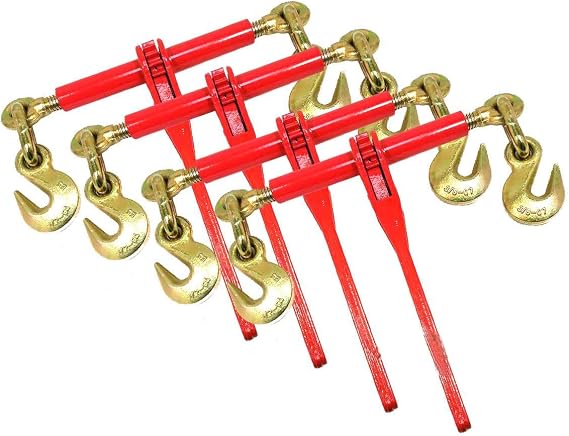 Advantage Rigging - 4 Ratchet Load Binders 3/8-1/2 Boomer Chain Equipment Tiedown Hauling