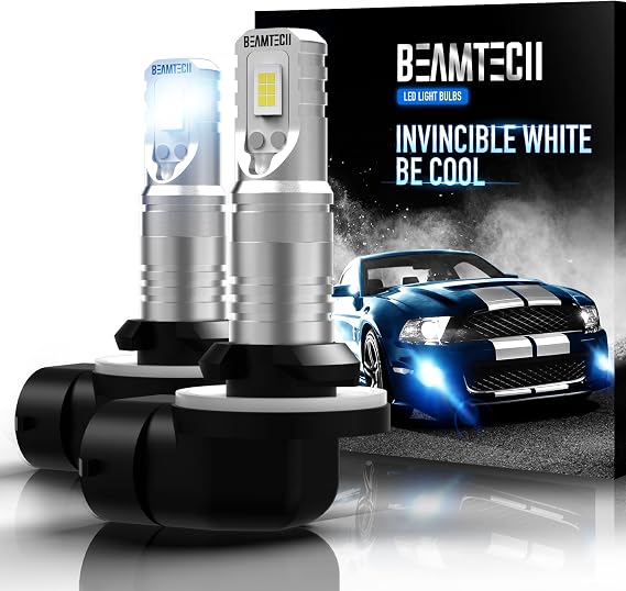 BEAMTECH 881 Fog Light,6500K White 1:1 Size Super Bright Non-Polarity of 2