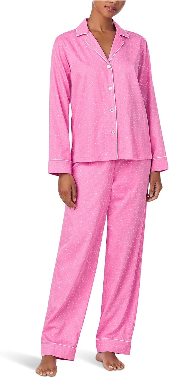 Lauren Ralph Lauren Women's Long Sleeve Notch Collar Knit Pj Set