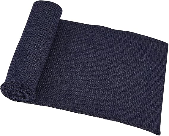 GORGECRAFT Cuffs Ribbing Stretch Knit Waistband Fabric Sewing Supplies Collar NeckBands Hem Trim Handcrafted Fabric Trimming for Sleeve Cuffs Jacket Neckline Edging Garments Blue 37.4x5.7inch