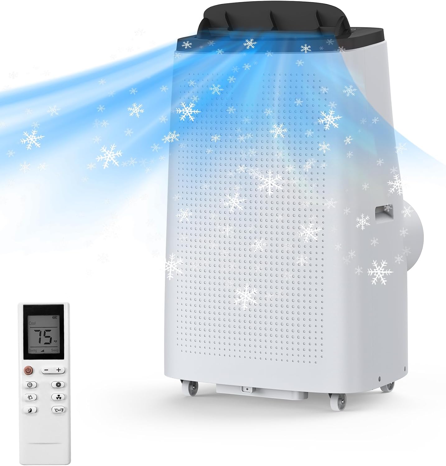 Portable Air Conditioner,14000BTUASHRAE Potable AC with Dehumidification and Fan Function,Remote Control Air Conditioner for Living Room Bedroom,Cooling Area up to 700 Sq.Ft